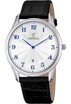 Festina F6851/2 Klassiek - Horloge- Staal - Zilverkleurig - 41 mm