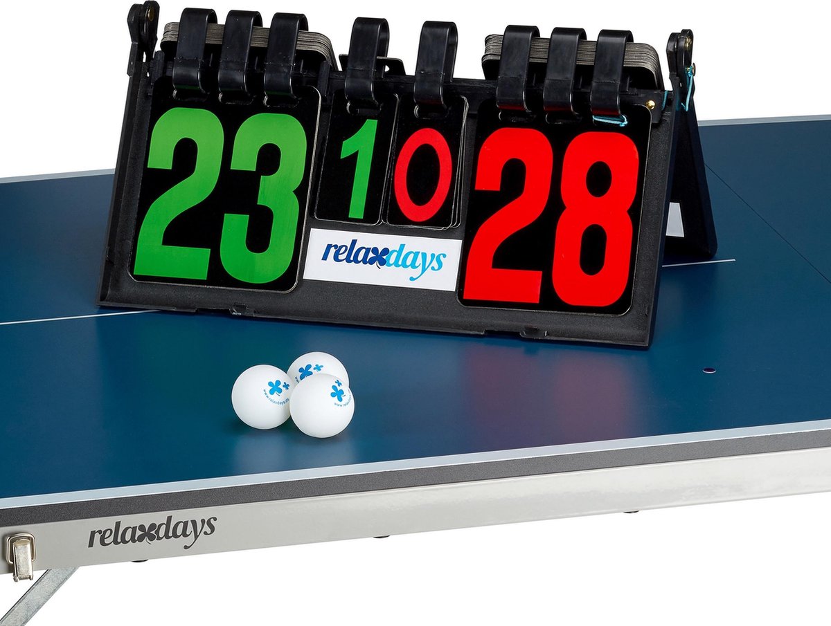 Tableau Score Ping Pong Relaxdays - 29 Points Et 7 Manches - Plastique Pliable - Pour Compétitions