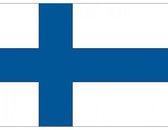 10x Binnen en buiten stickers Finland - Finse vlag stickers - Supporter feestartikelen - Landen decoratie en versieringen