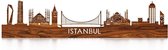Skyline Istanbul Palissander hout - 80 cm - Woondecoratie design - Wanddecoratie met LED verlichting