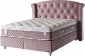 140x200 Opberg Boxspring Hadise – Boxspring met opbergruimte – roze