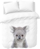 Y-NOT - Baby Koala - Dekbedovertrek - Microvezel - Tweepersoons - 200x200/220 cm - Wit, Multi