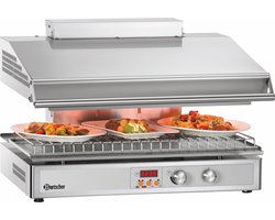 Bartscher Salamander Hi-Light Lift 700-2Z - RVS - Infrarood Warmtestraler - 400V - 745x590x515mm