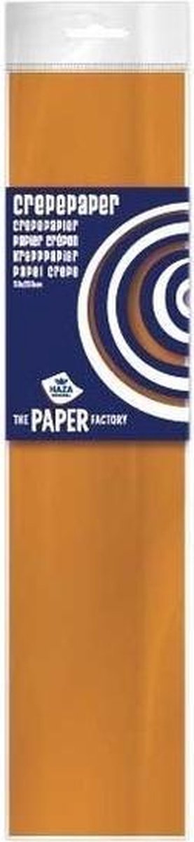 6x Crepe papier plat oranje 250 x 50 cm - Knutselen met papier - Knutselspullen