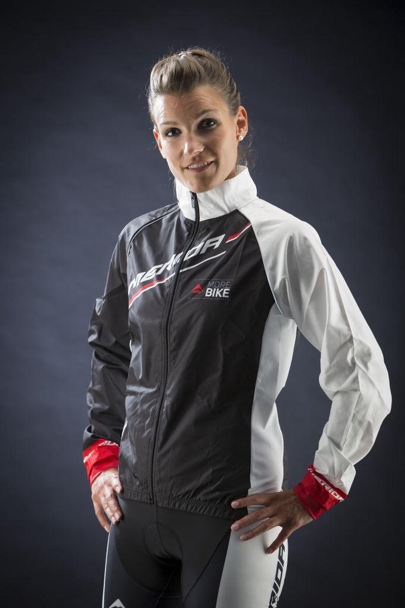 WINDJACK LIGHTWEIGHT ZWART/WIT/ROOD LADIES XS