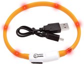 Kattenhalsband LED Visio Light Oranje - Oranje - 20 - 35 cm