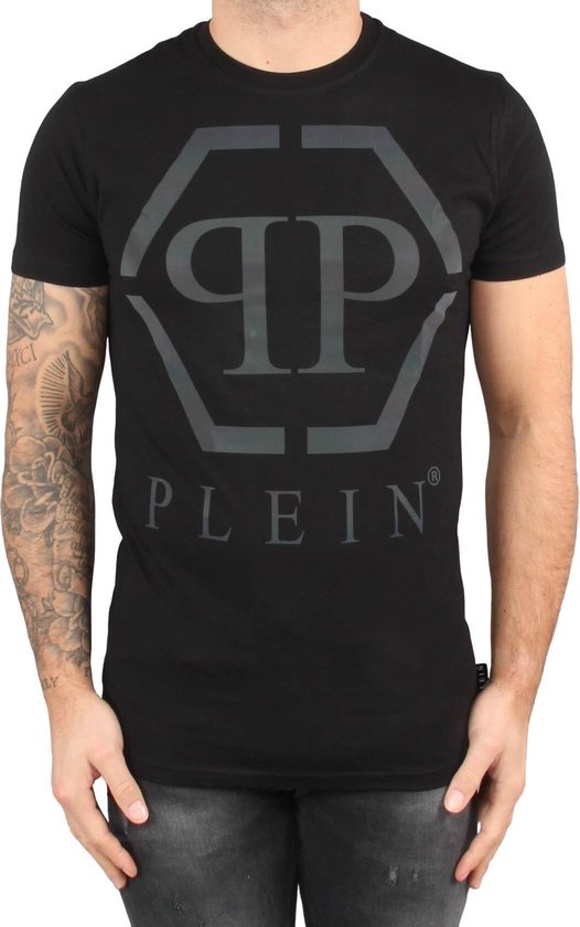 Philipp Plein T-shirt Round Neck SS Hexagon black | bol.com