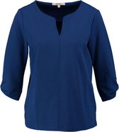 Garcia stevig kobaltblauw shirt 3/4 mouw polyester stretch - Maat XS
