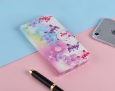 P.C.K. Hoesje/Boekhoesje luxe vlinders met bloemen print geschikt voor Samsung Galaxy A20E