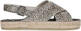 Manfield - Dames - Cheetah sandalen met gekruiste banden - Maat 37