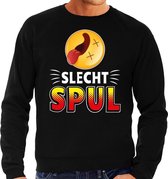 Funny emoticon sweater Slecht spul zwart heren XL (54)