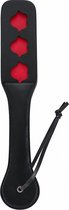 ToySecrets - Zwarte Leren Paddle - LIPS