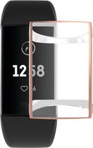 Fitbit Charge 3 & 4 TPU Case van By Qubix - Volledig beschermd - Rosegoud
