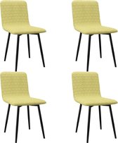 Eetkamerstoelen 4 st stof groen
