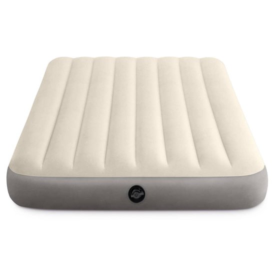 Intex 64103E Dura-Beam standaard eenpersoons hoge luchtmatras: Fiber-Tech, tweepersoonsbed, 25 cm hoogte, 272 kg gewichtscapaciteit, pomp apart verkocht