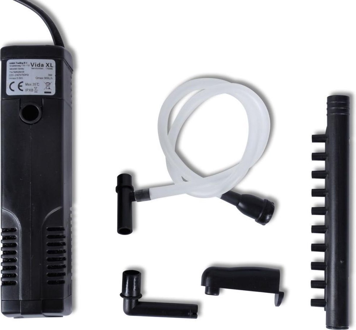 vidaXL Aquariumfilterpomp met actief koolstof 600 L/u oine kopen