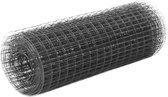 Kippengaas 25x0,5 m staal met PVC coating grijs (incl. Werkhandschoenen)