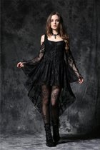 Dark In Love High low jurk -XL- Gothic ghost Zwart