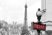 Fotobehang Vlies | Parijs | Rood, Grijs | 368x254cm (bxh)