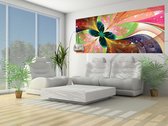 Abstract flowers wallcovering