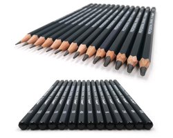 Professionele Schetspotloden & Tekenpotloden Set van hoge kwaliteit - 28 stuks - Grafiet-Potloden 6H-4H-2H-HB-1B-2B-3B-4B-5B-6B-7B-8B-10B-12B,