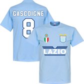 Lazio Roma Gascoigne 8 Team T-Shirt - Licht Blauw - XL