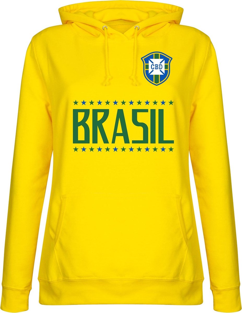 Brazilië Team Dames Hoodie - Geel - S