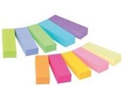 Post-it® Notes Markeerstroken, Canary Yellow™, Neon Geel, Neon oranje, Ultra Fuchsia, Lichte kersenrood, Neon groen, Emeraldgroen, Aquawave, Poppy, Lichte moerbei, 10 Blokken, 50 Blaadjes/Blok