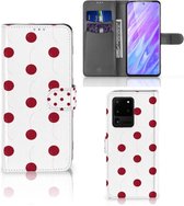 Smartphone Hoesje Geschikt voor Samsung Galaxy S20 Ultra Book Cover Cherries