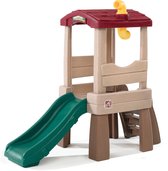 Step2 Lookout Treehouse - Speeltoren met Uitkijk Boomhut en Glijbaan - Speeltoestel van plastic / kunststof voor een kleine tuin
