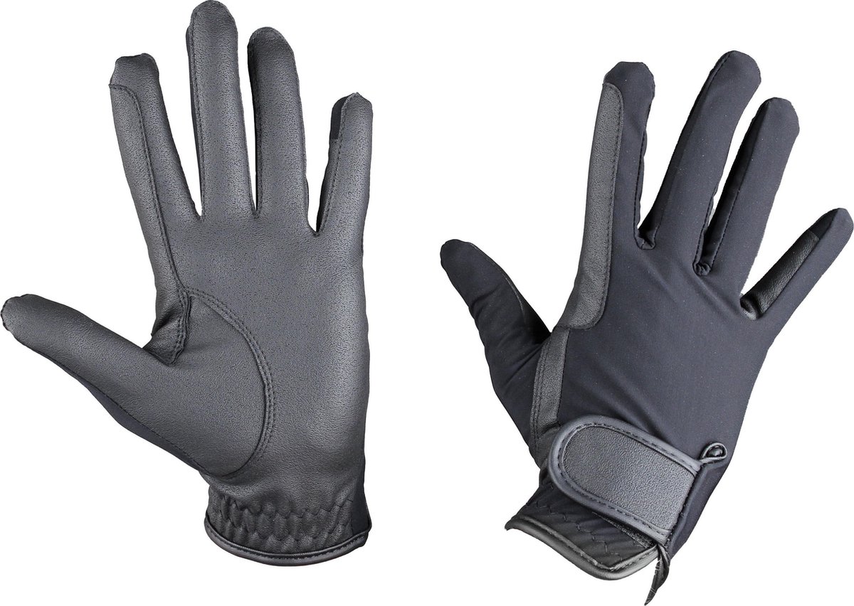 Horka Handschoen Flexi Black - 12 jr | Paardrij handschoenen