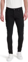Purewhite - Jone Cargo 420 Heren Skinny Fit   Jeans  - Zwart - Maat 36