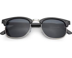 Freaky Glasses® – Club Style Zonnebril - Festival Bril – Rave Zonnebril - UV400 – Dames – Heren - Zwart - Zilver