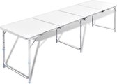 Campingtafel inklapbaar en verstelbaar 240x60 cm aluminium