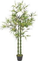 Kunstplant met pot bamboe 160 cm groen