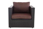 Clp Tibera - Fauteuil - 1,25 mm Polyrotan - Zwart Bruin