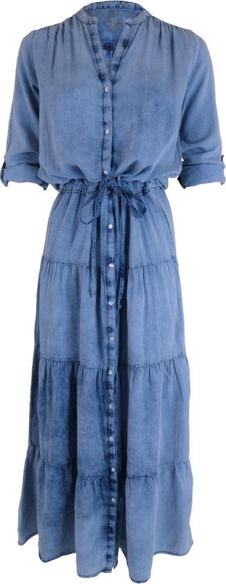 Summum Jurk Tiered blauw M bol