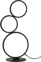 LED Tafellamp - Trion Rondy - 17W - Warm Wit 3000K - Dimbaar - Rond - Mat Zwart - Aluminium - BSE