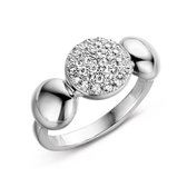 Silver Rose -R2005W-54 -Ring -925 Zilver gerodineerd -Cubic Zirkonia