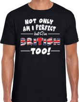 Not only perfect British / Groot Brittannie t-shirt zwart heren S