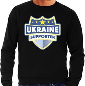 Oekraine / Ukraine schild supporter sweater zwart voor heren M