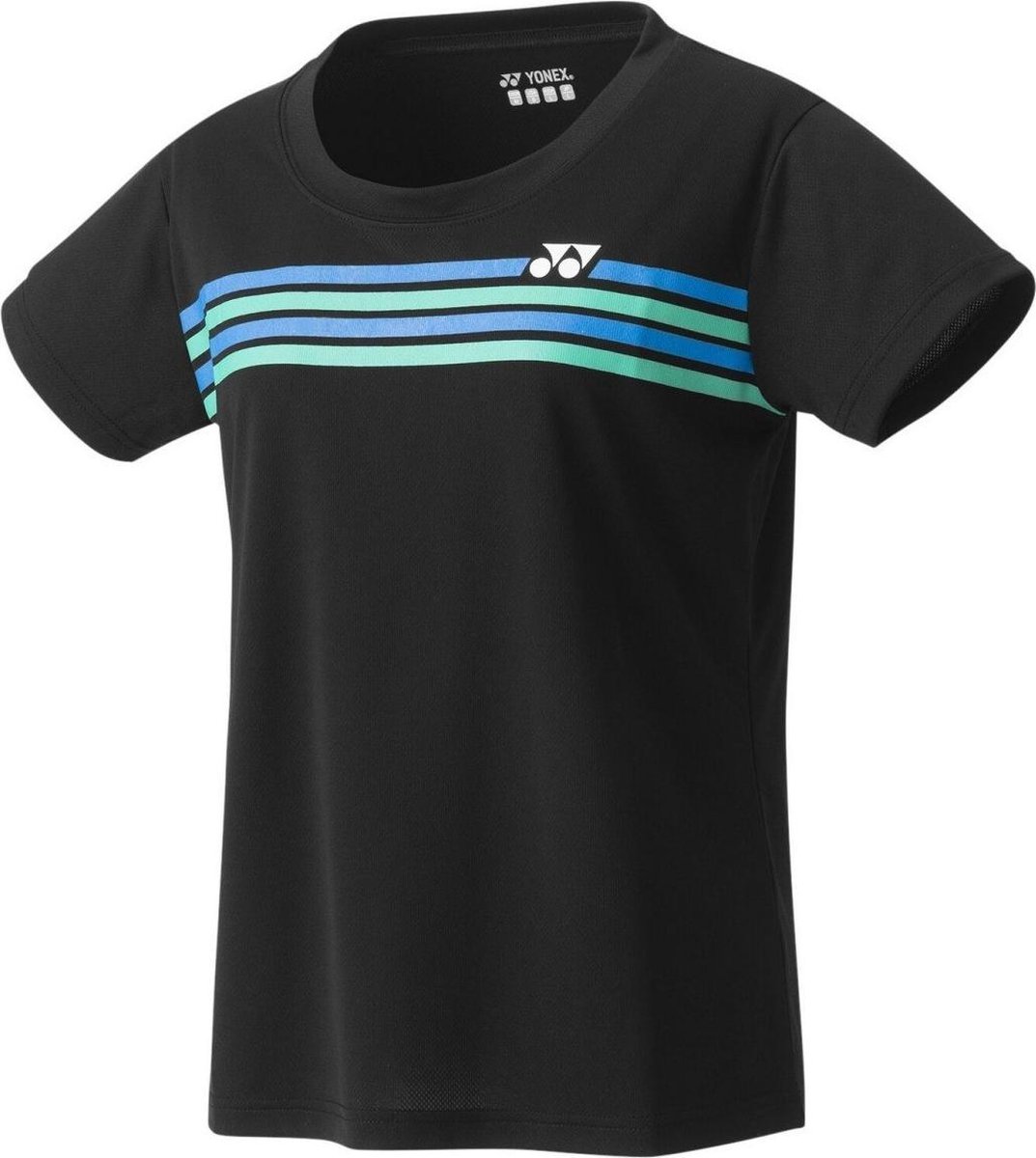 Yonex Tennisshirt Team Shirt Zwart Dames Maat S