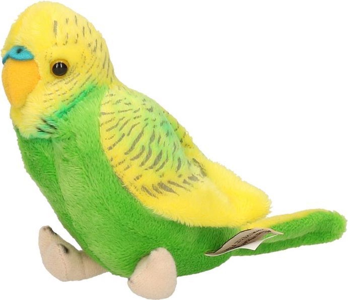 groene knuffel 14 cm - Parkiet vogel knuffels - Speelgoed | bol.com