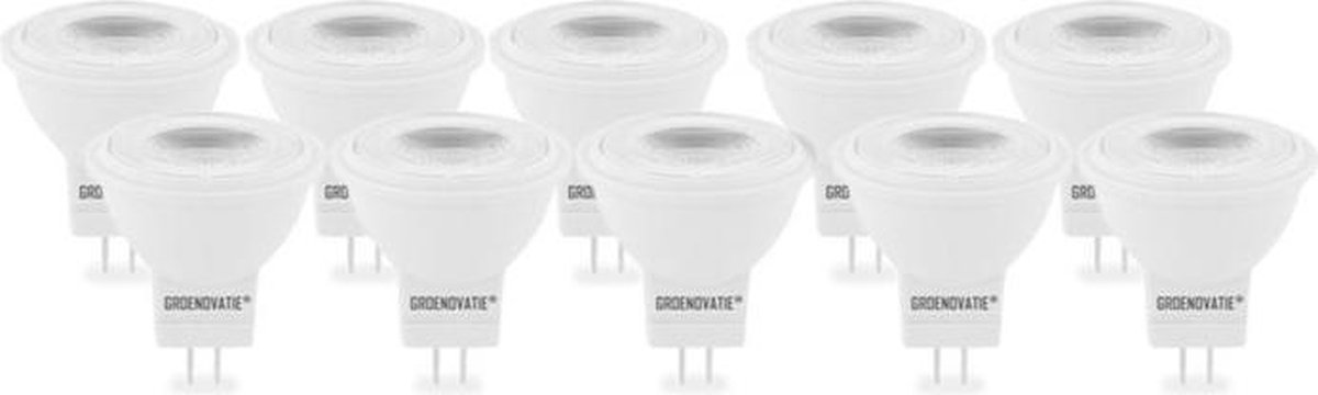Groenovatie LED Spot - GU4 / MR11 Fitting - 2W - Warm Wit - Dimbaar - 35mm - 10-Pack