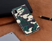 P.C.K. Hoesje/Boekhoesje/Bookcase Leger/Army/Camouflage geschikt voor Apple iPhone XS