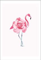 Flamingrose (21x29,7cm) - Wallified - Tropisch - Poster - Print - Wall-Art - Woondecoratie - Kunst - Posters