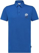 Purewhite -  Heren Slim Fit    Polo  - Blauw - Maat S