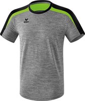 Erima Liga 2.0 T-Shirt Kinderen - Grey Melange / Zwart / Green Gecko | Maat: 128