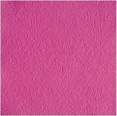 45x Luxe barok print roze servetten 33 x 33 cm - 3-laags papieren wegwerpservetten