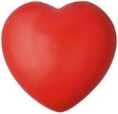 Stressbal rood hartje 7 cm - Valentijn of liefde huwelijk cadeautje voor hem of haar